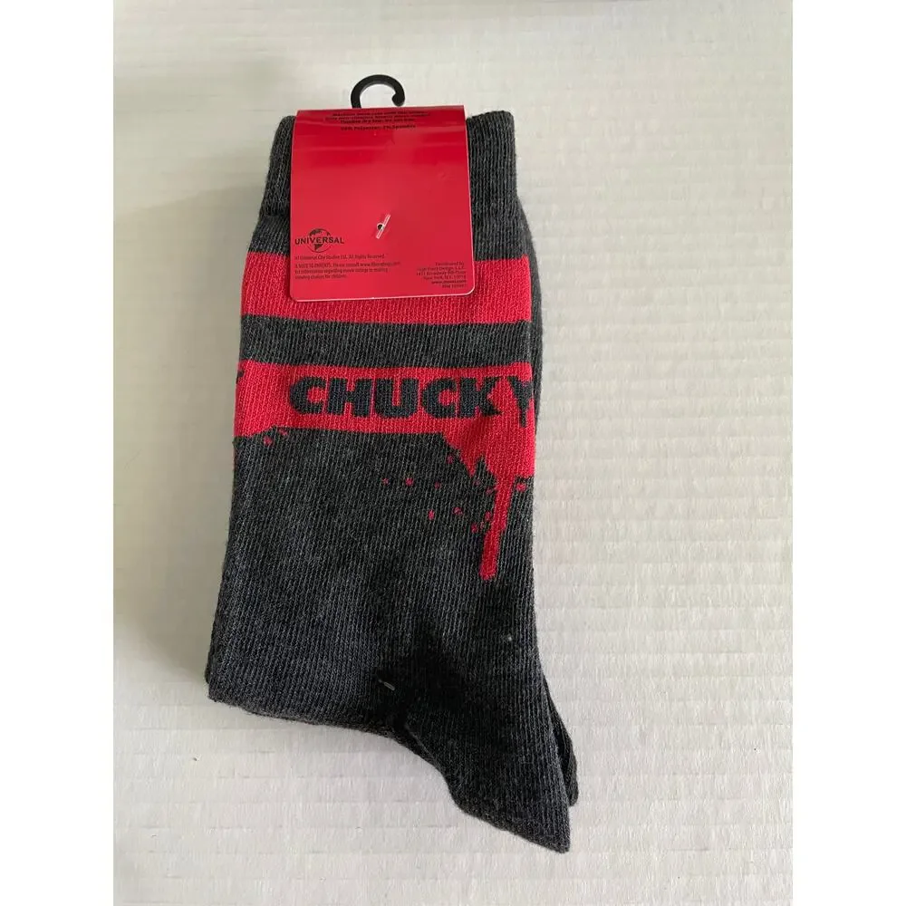 Horror Movie Chucky Child Play 2 pair crew socks NWT